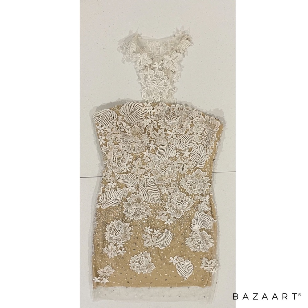 Jovani Dress Lace Mesh Pearl - Size 4